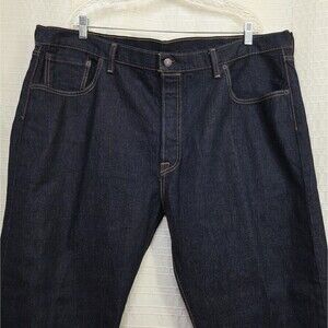 Levi's 501 Jeans Straight Leg Button Fly Blue Dark Wash Size 44X30